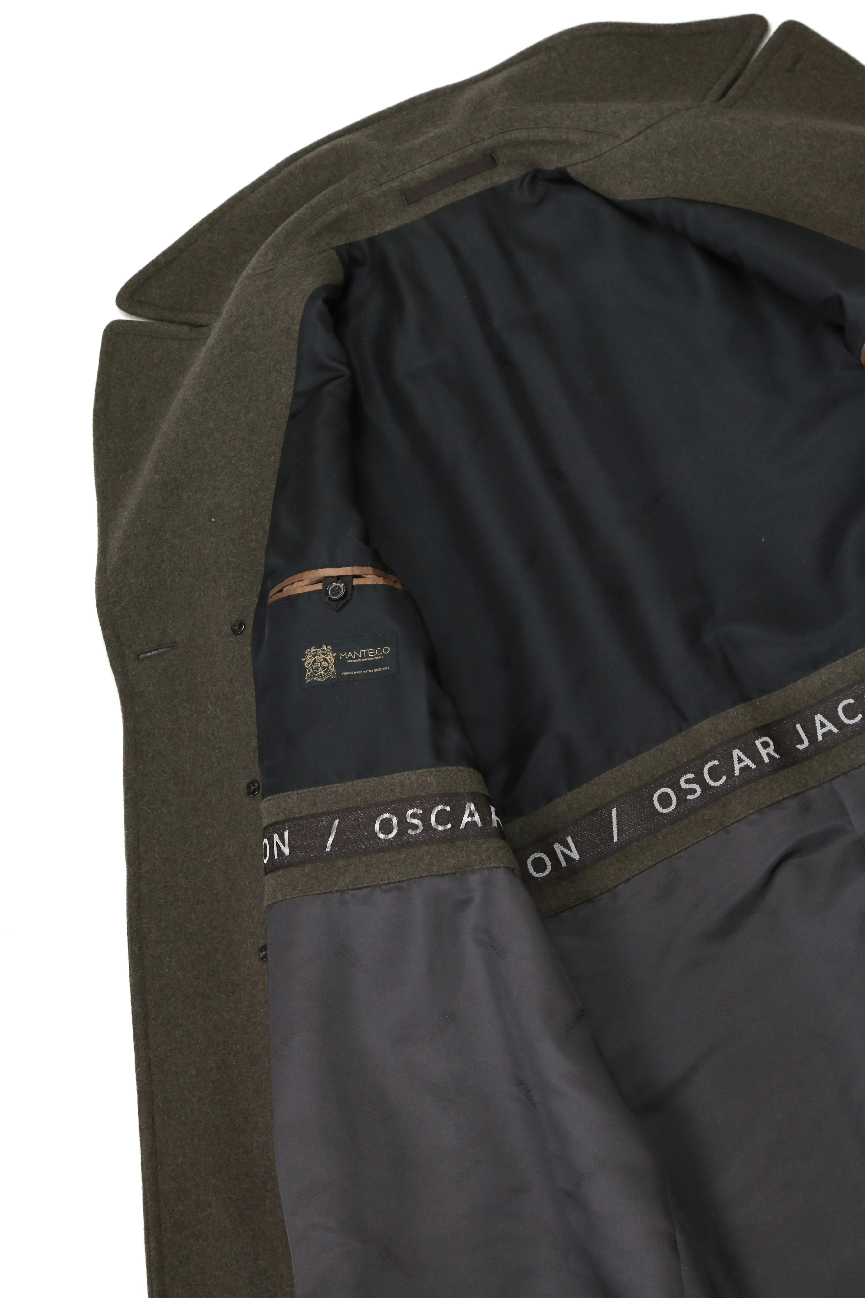 Oscar Jacobson - Bottle Green Belted Overcoat 52