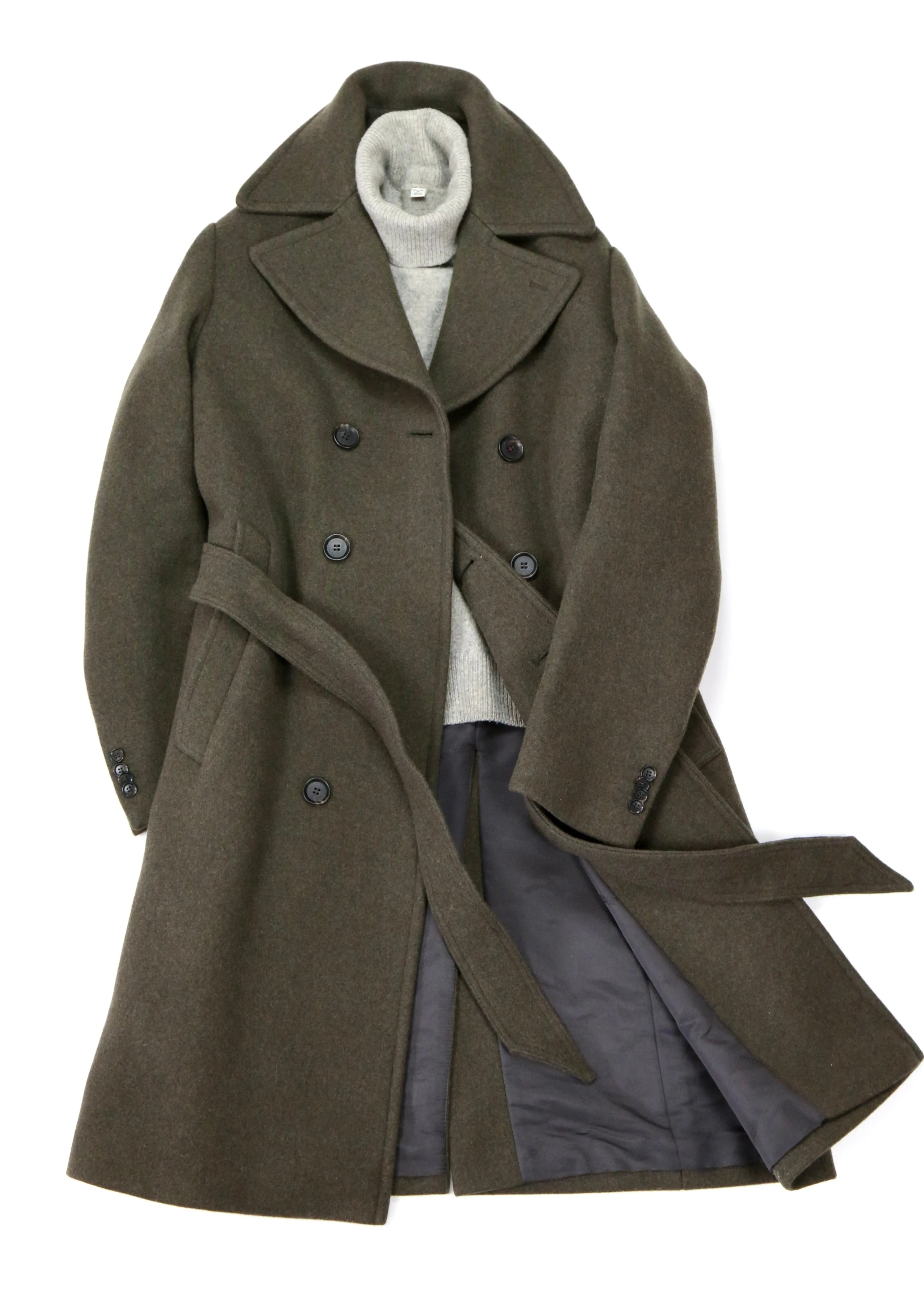 Oscar Jacobson - Bottle Green Belted Overcoat 52