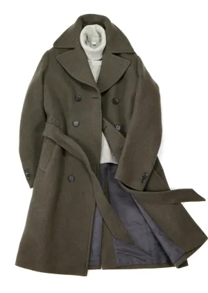 Oscar Jacobson - Bottle Green Belted Overcoat 52