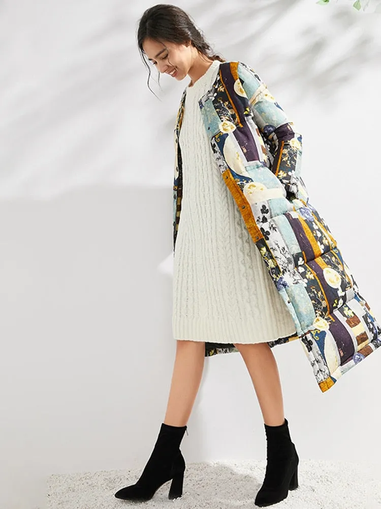 Printed Floral Overcoat