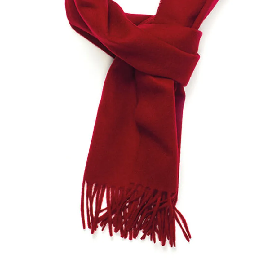 Red Pure Cashmere Scarf