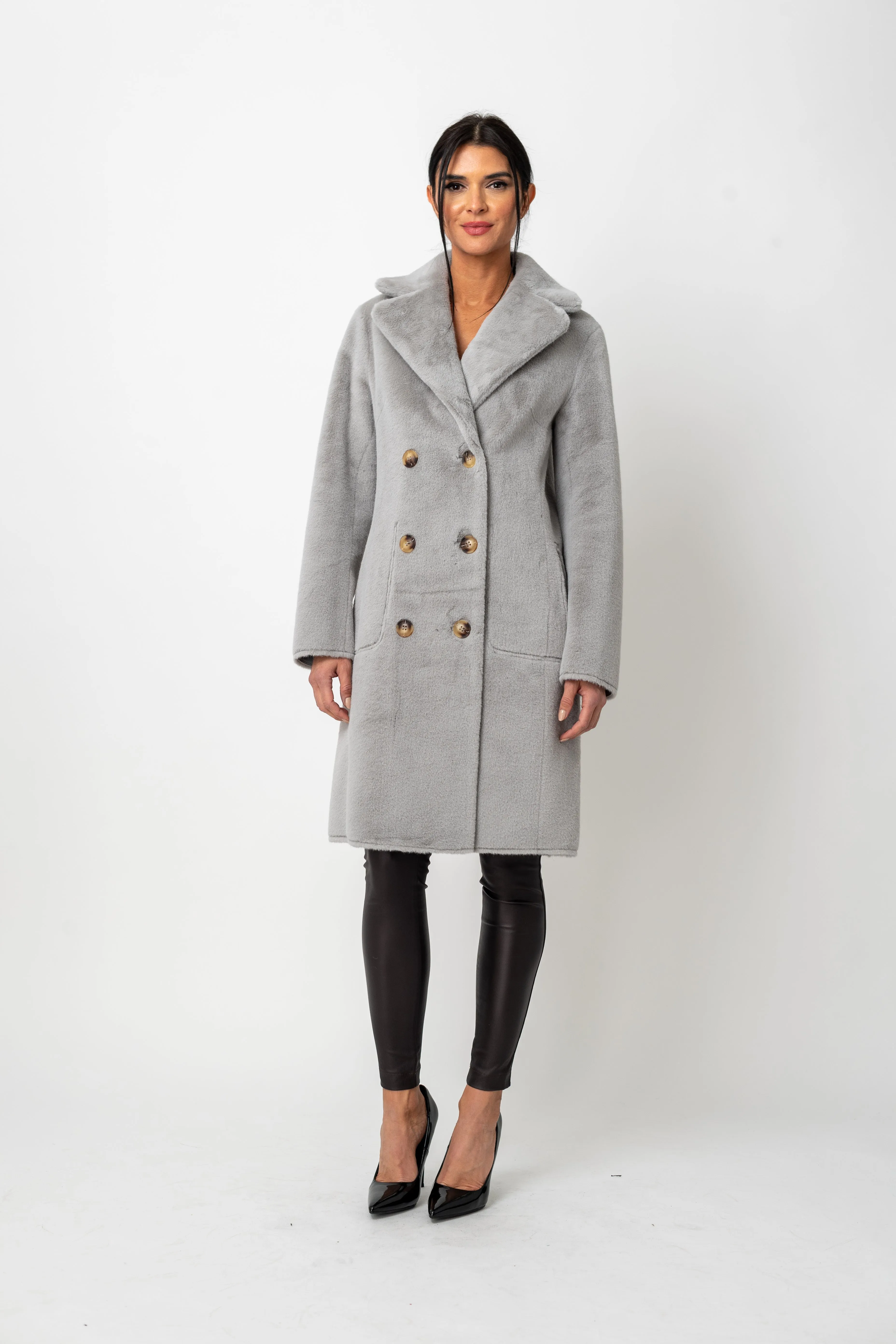 Reversible Faux Shearling Coat Jacket