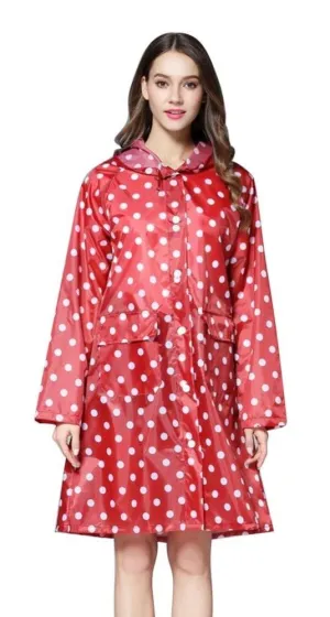 Romano nx 100% Waterproof Heavy Duty Double Layer Hooded Long Raincoat Women in a Storage Bag