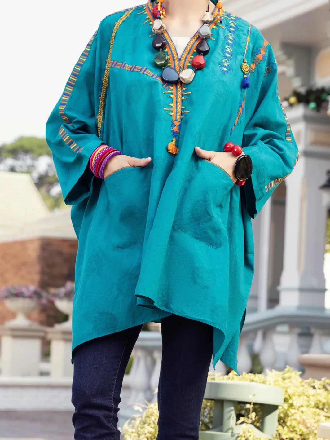 Sea Green Dobby Tunic - ALP-LK-1359