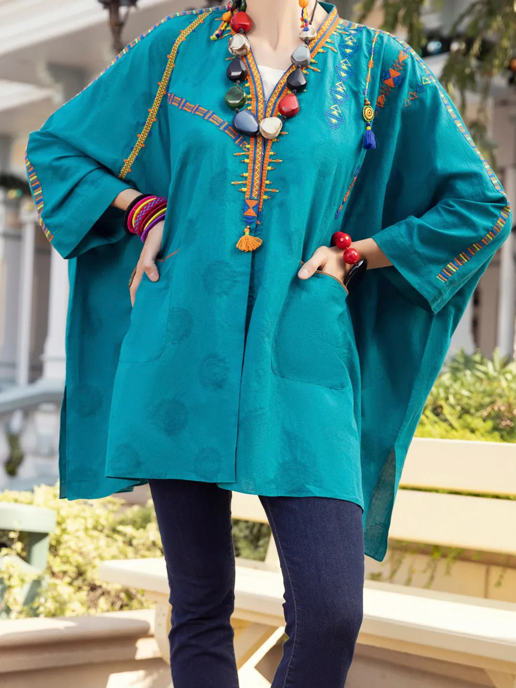 Sea Green Dobby Tunic - ALP-LK-1359