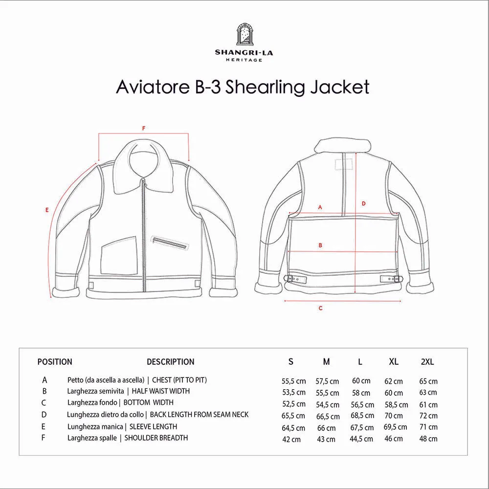 Shangri-la Heritage - "Aviatore" B-3 Seal Brown Shearling Jacket