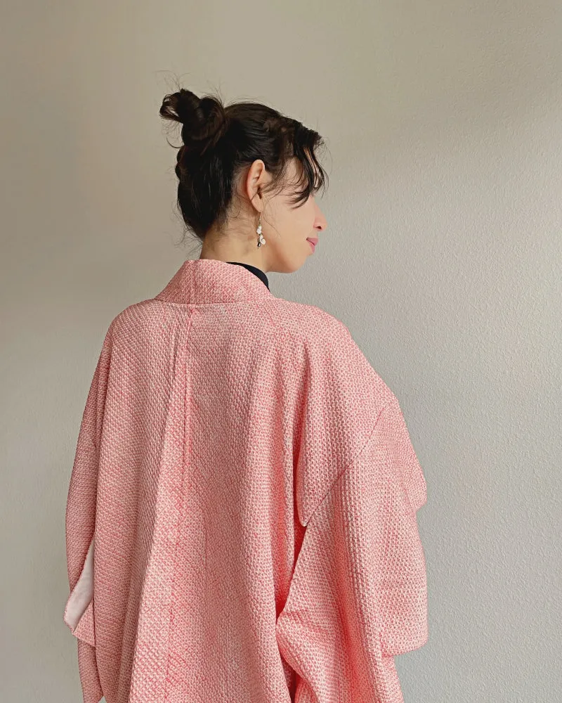 Simple pink Haori Kimono Jacket