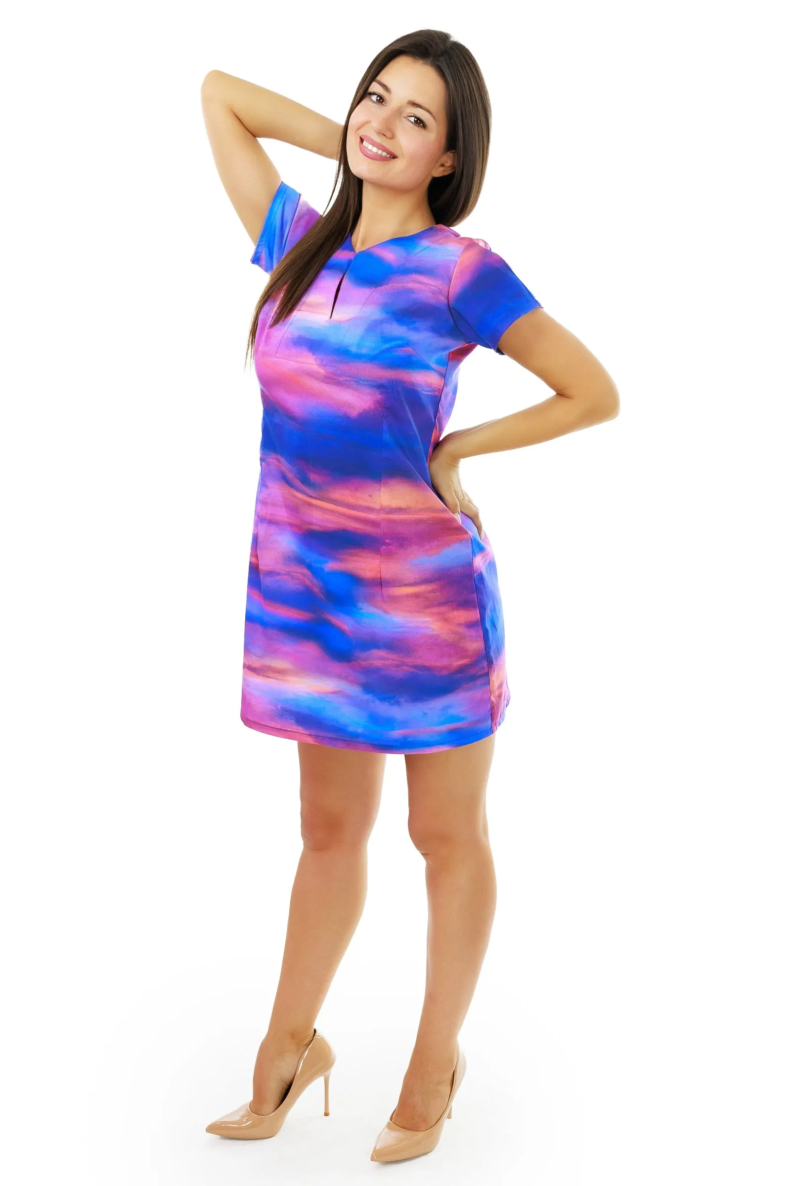 Sunset Clouds Tunic Dress