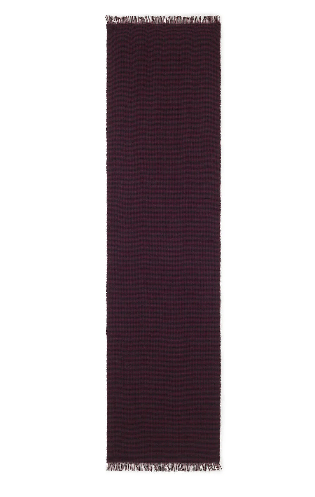 Wine/Navy Cashmere Four Point Star Scarf