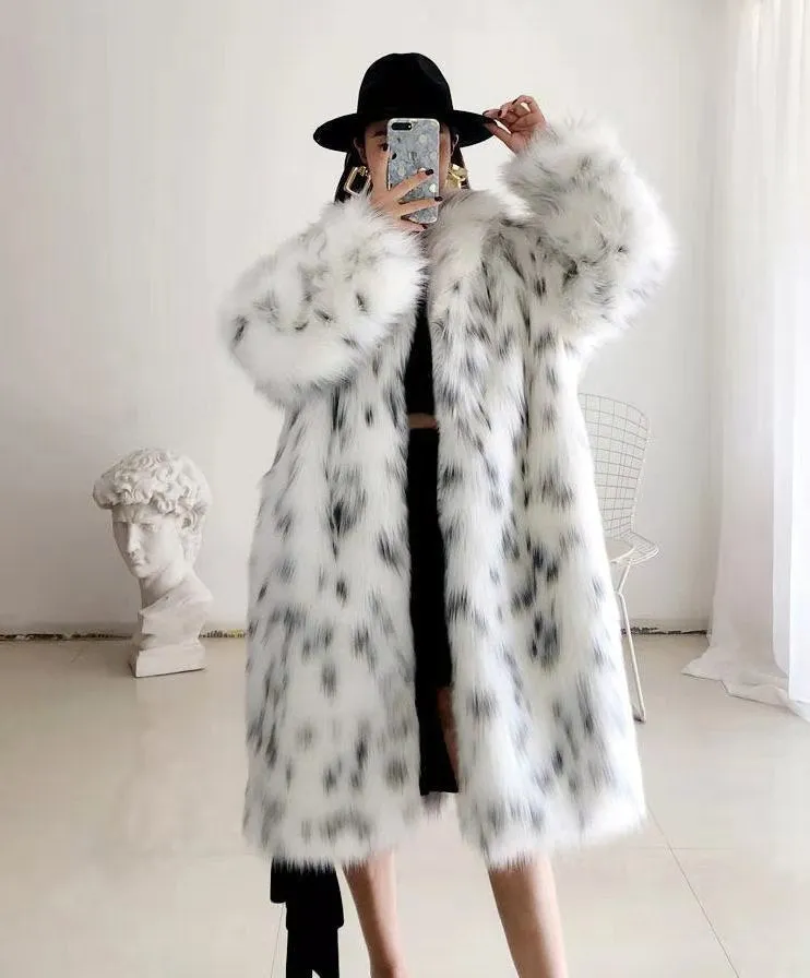 Women Thickened Plush Long Overcoat 2022 Autumn and Winter New Faux