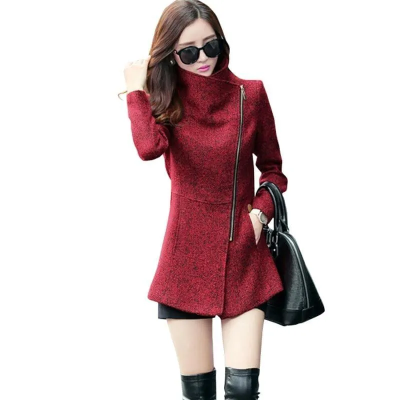 Woolen Jackets Fashion Women Slim Jackets Coat