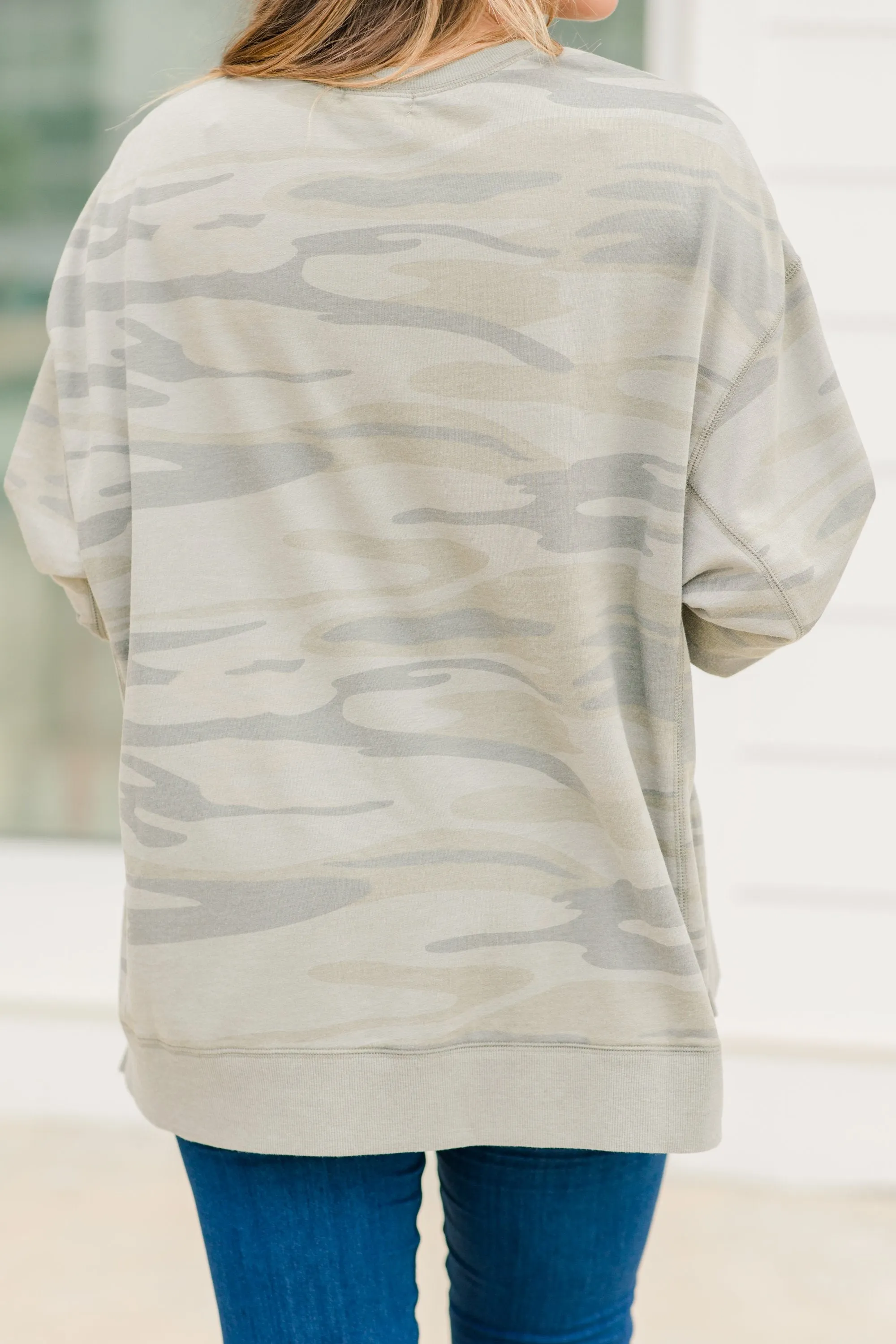 Z Supply: Modern Light Sage Green Camo Weekender Tunic