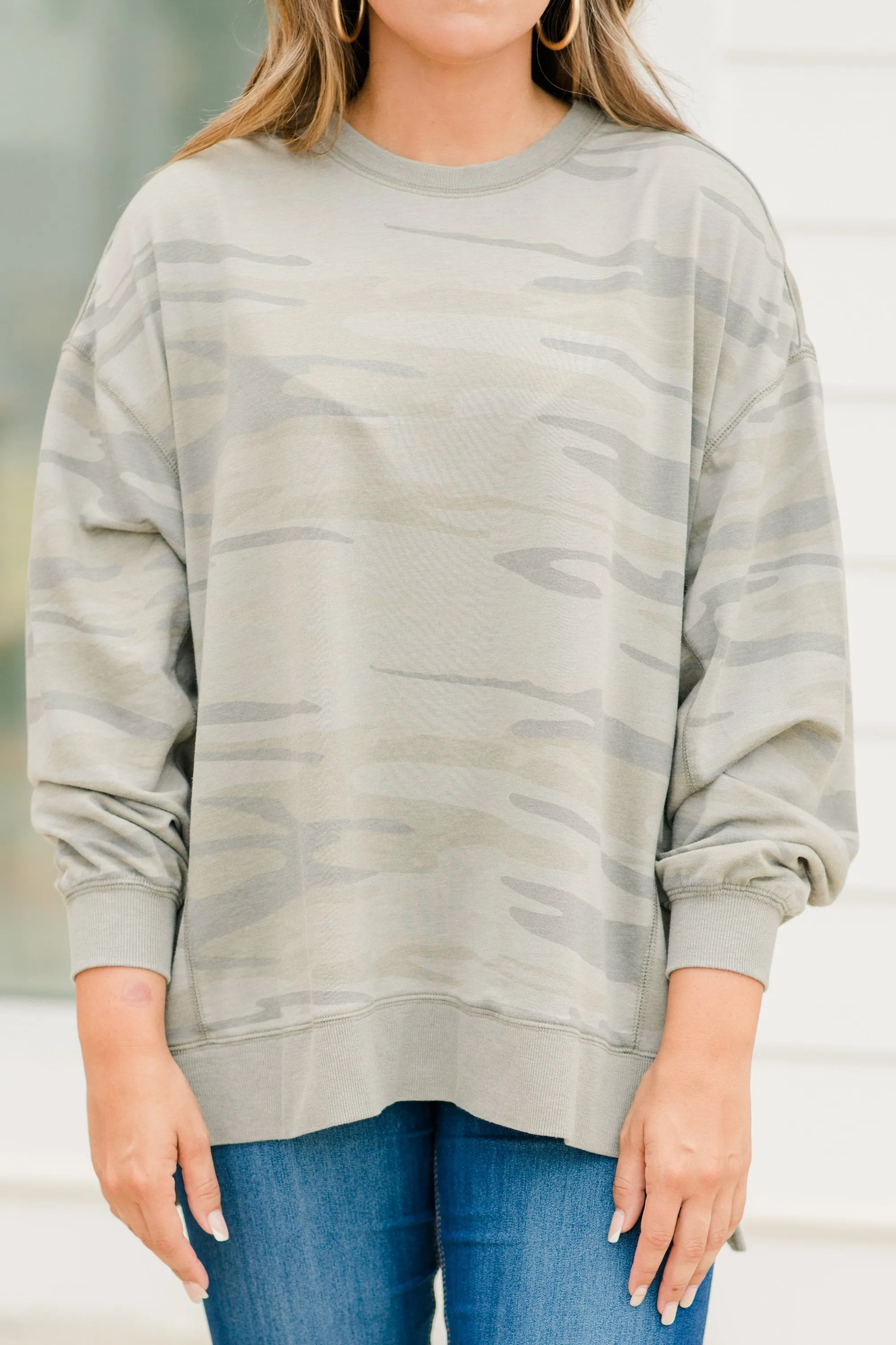 Z Supply: Modern Light Sage Green Camo Weekender Tunic